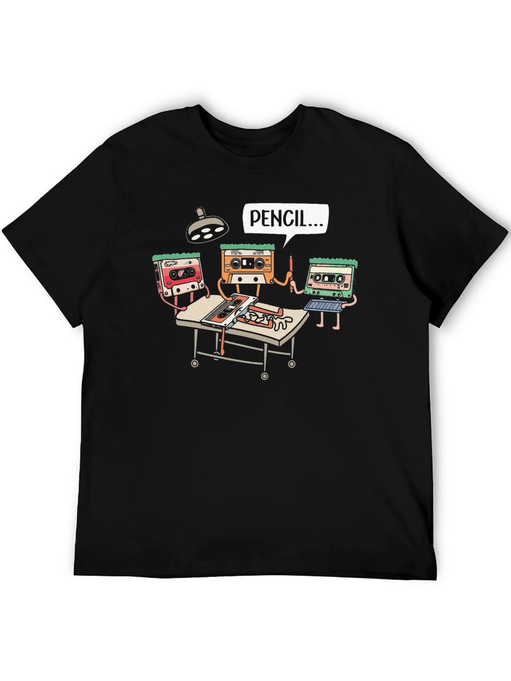 Retro Tape Surgery T-Shirt - Black Graphic Tee