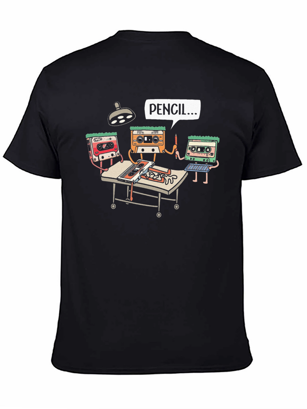 Retro Tape Surgery T-Shirt - Black Graphic Tee