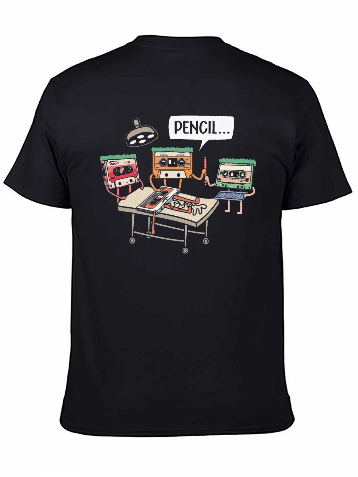 Retro Tape Surgery T-Shirt - Black Graphic Tee
