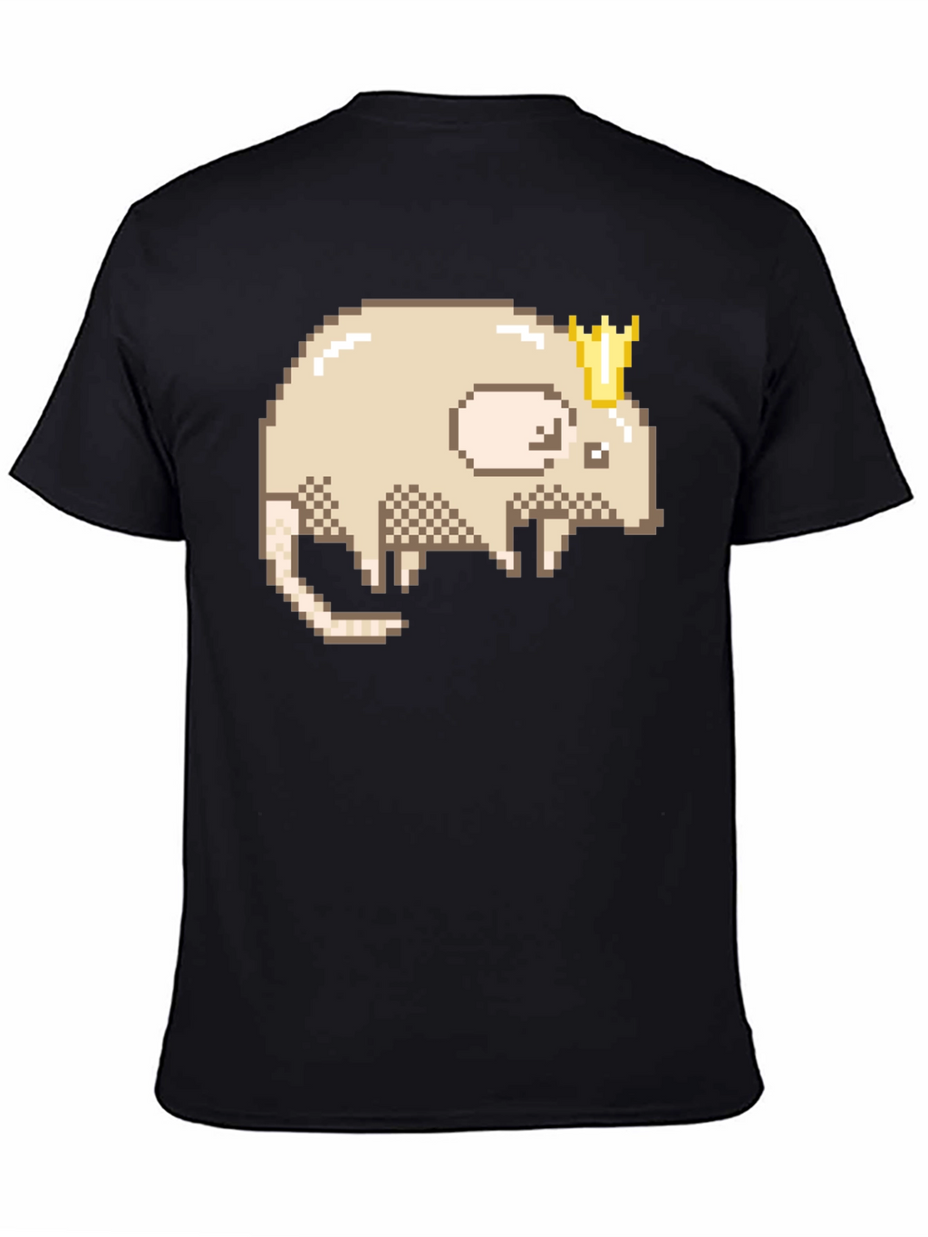 Pixel Rat King Graphic Tee - Black Casual Shirt