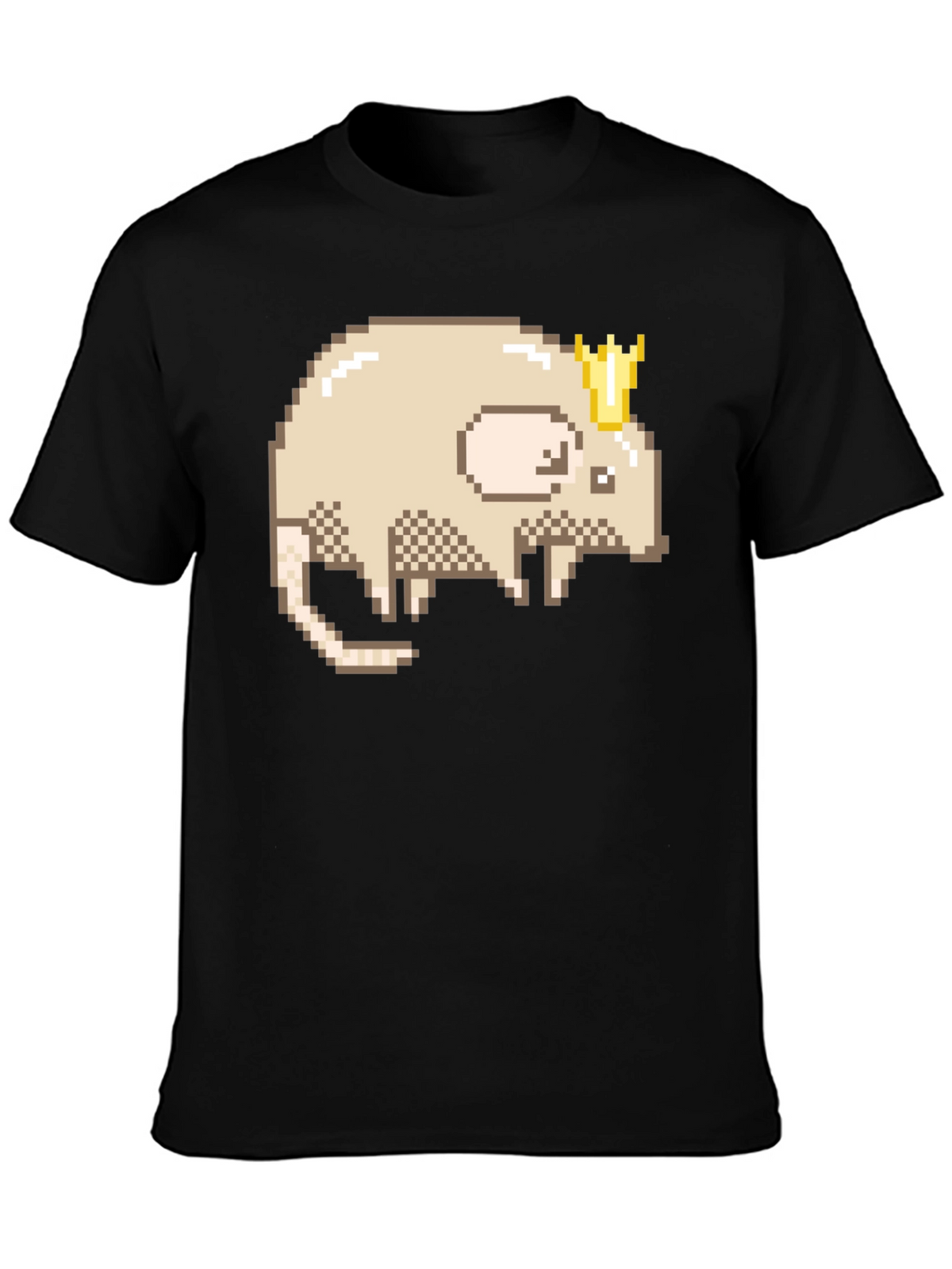 Pixel Rat King Graphic Tee - Black Casual Shirt