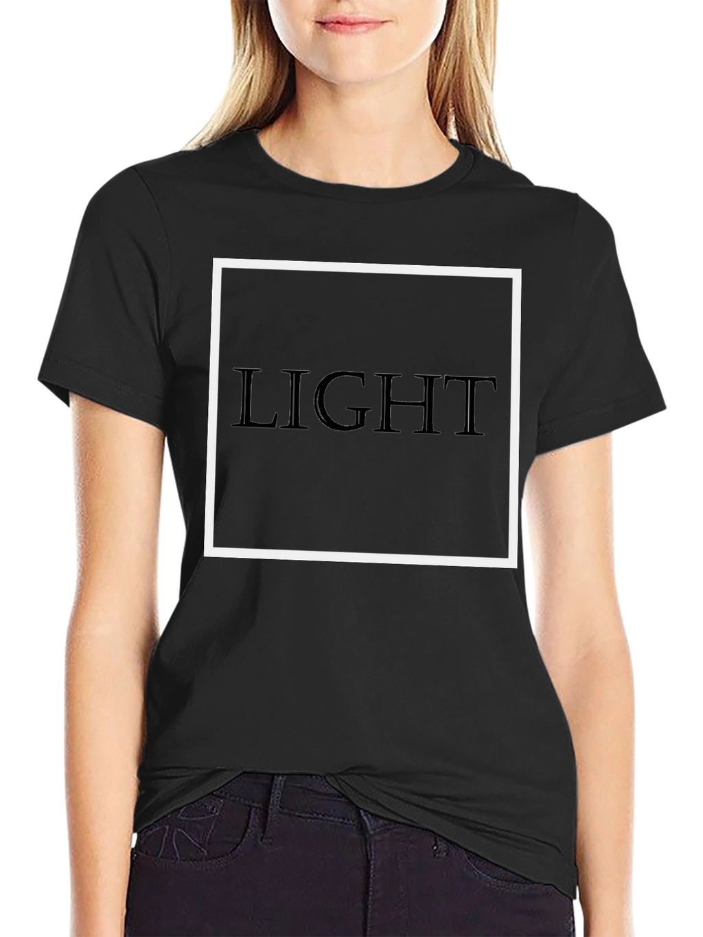 Mens LIGHT Graphic Tee - Black