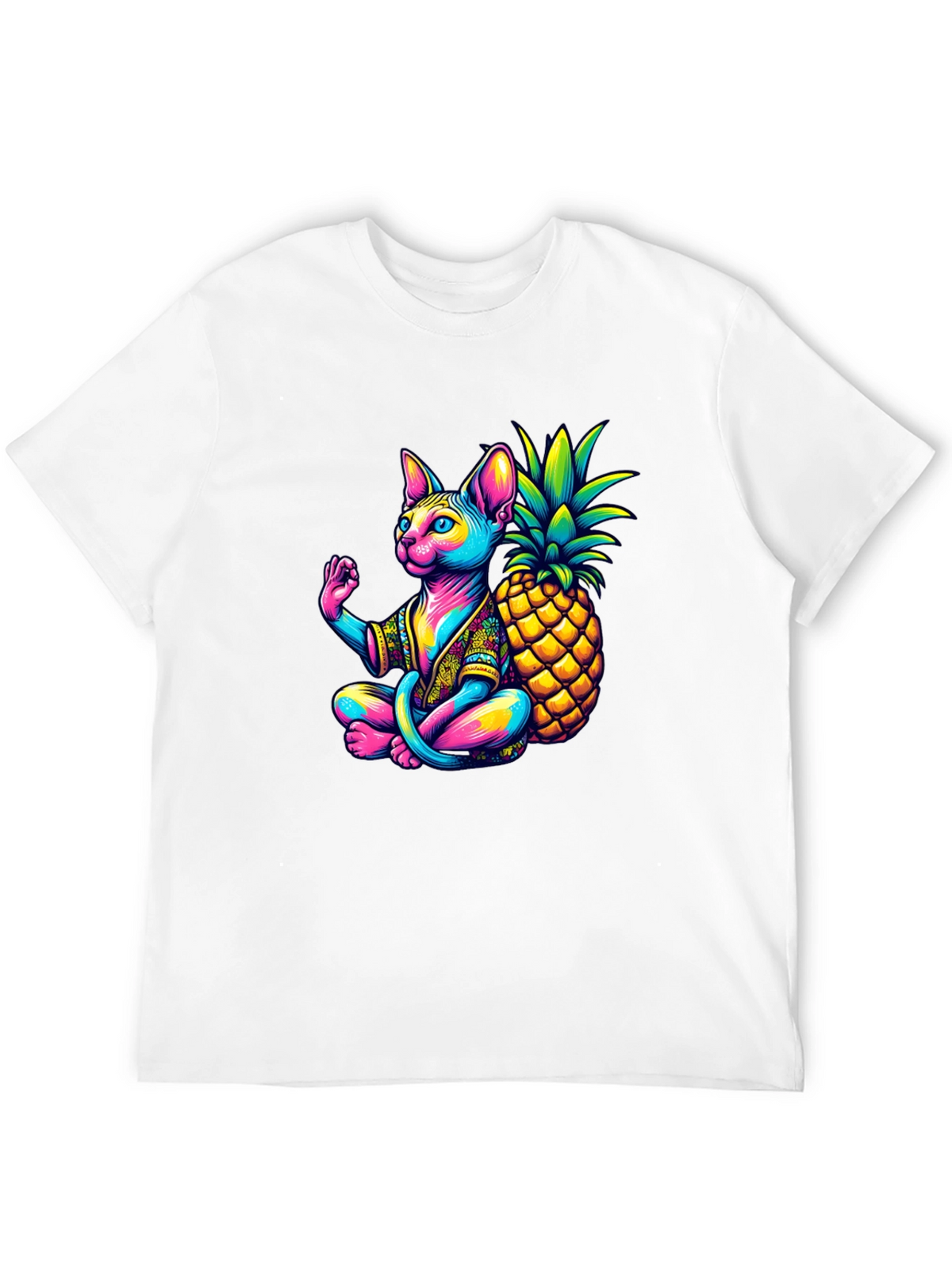 Zen Cat Pineapple T-Shirt
