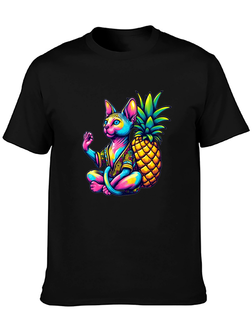 Zen Cat Pineapple T-Shirt