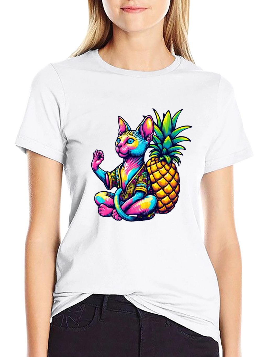 Zen Cat Pineapple T-Shirt