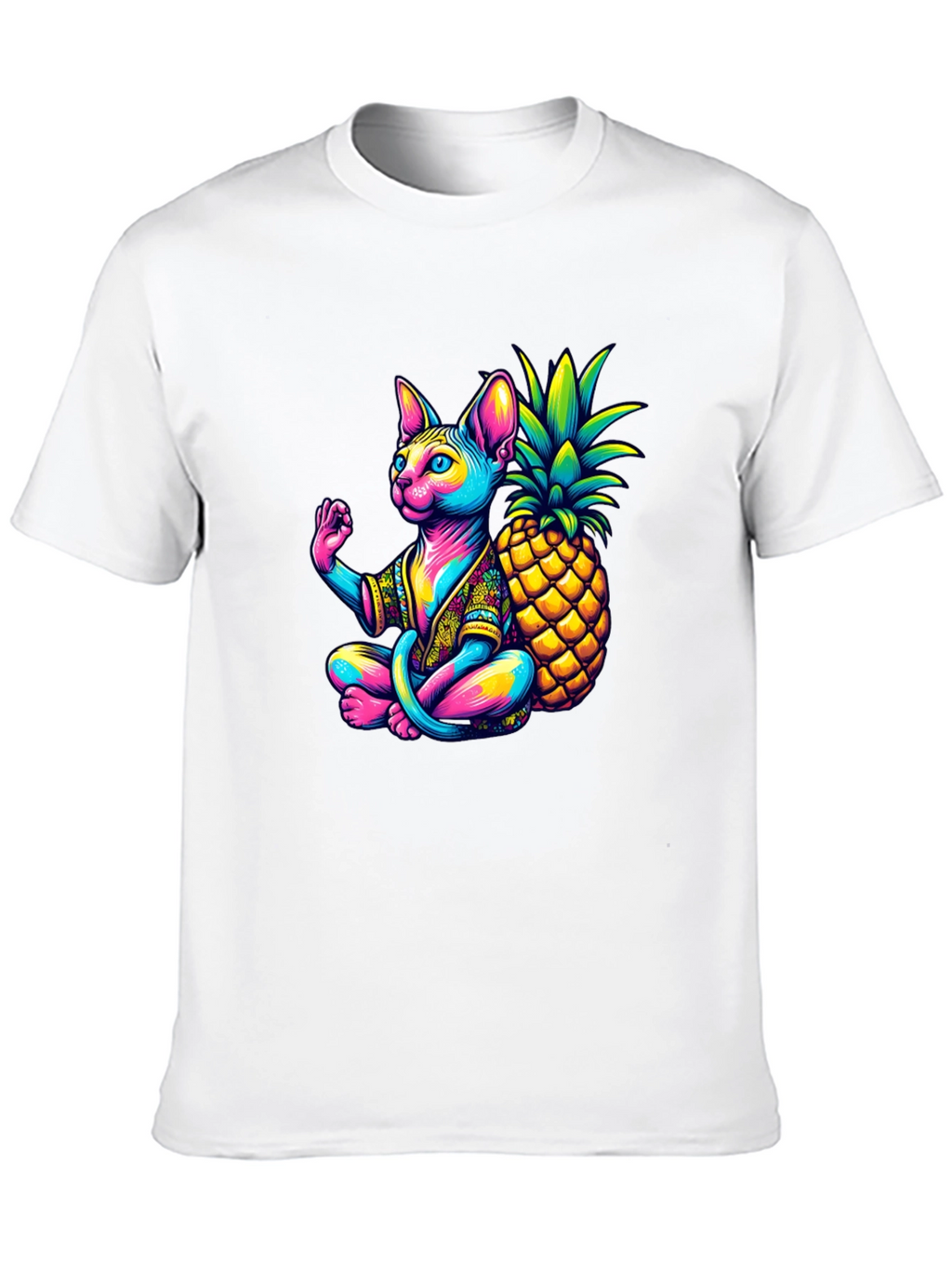 Zen Cat Pineapple T-Shirt