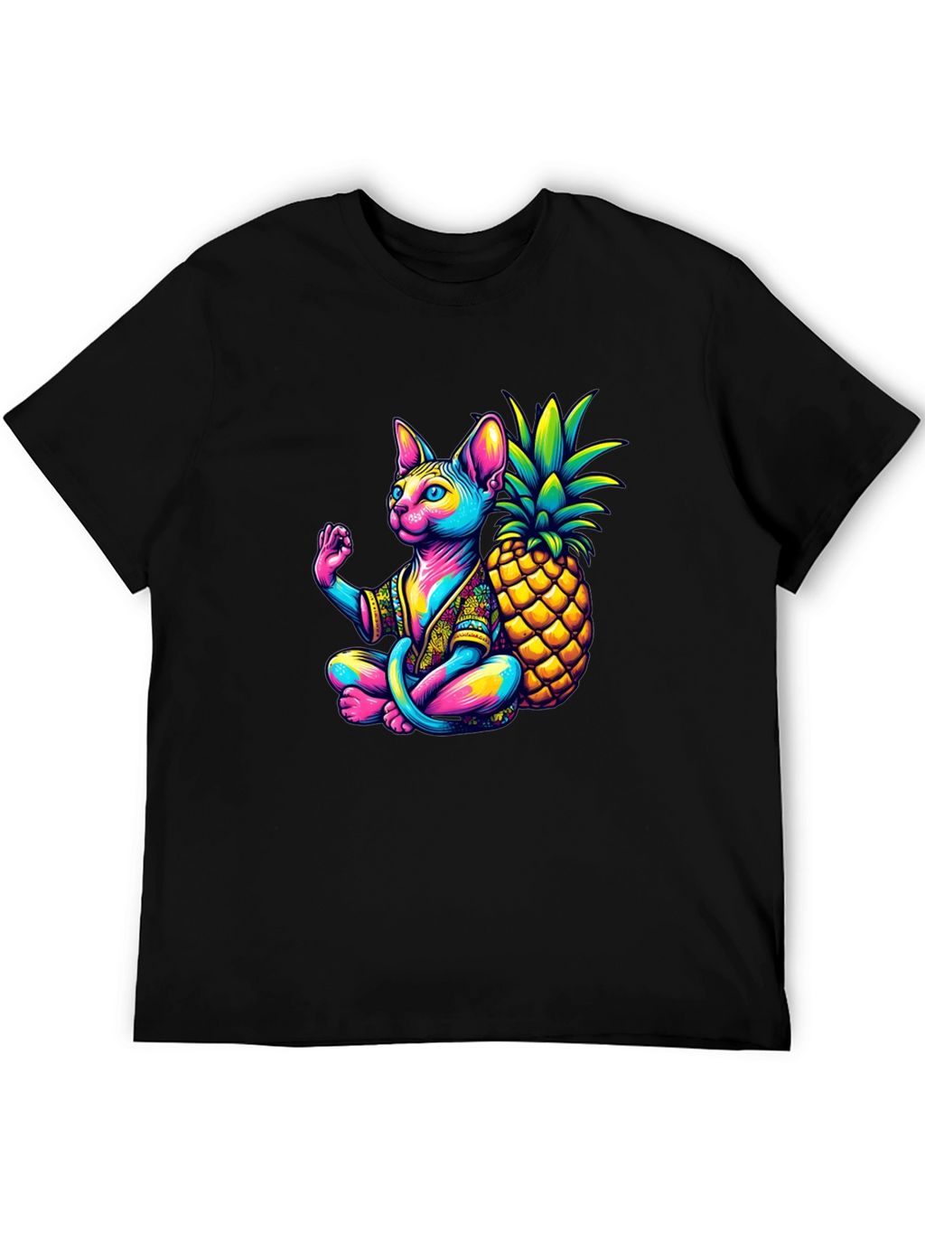 Zen Cat Pineapple T-Shirt