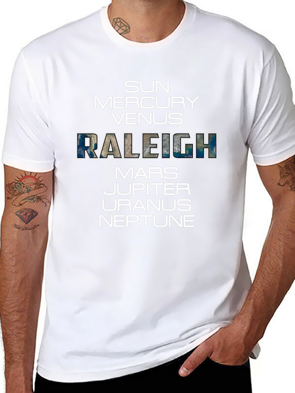 Planets & Raleigh Graphic T-Shirt