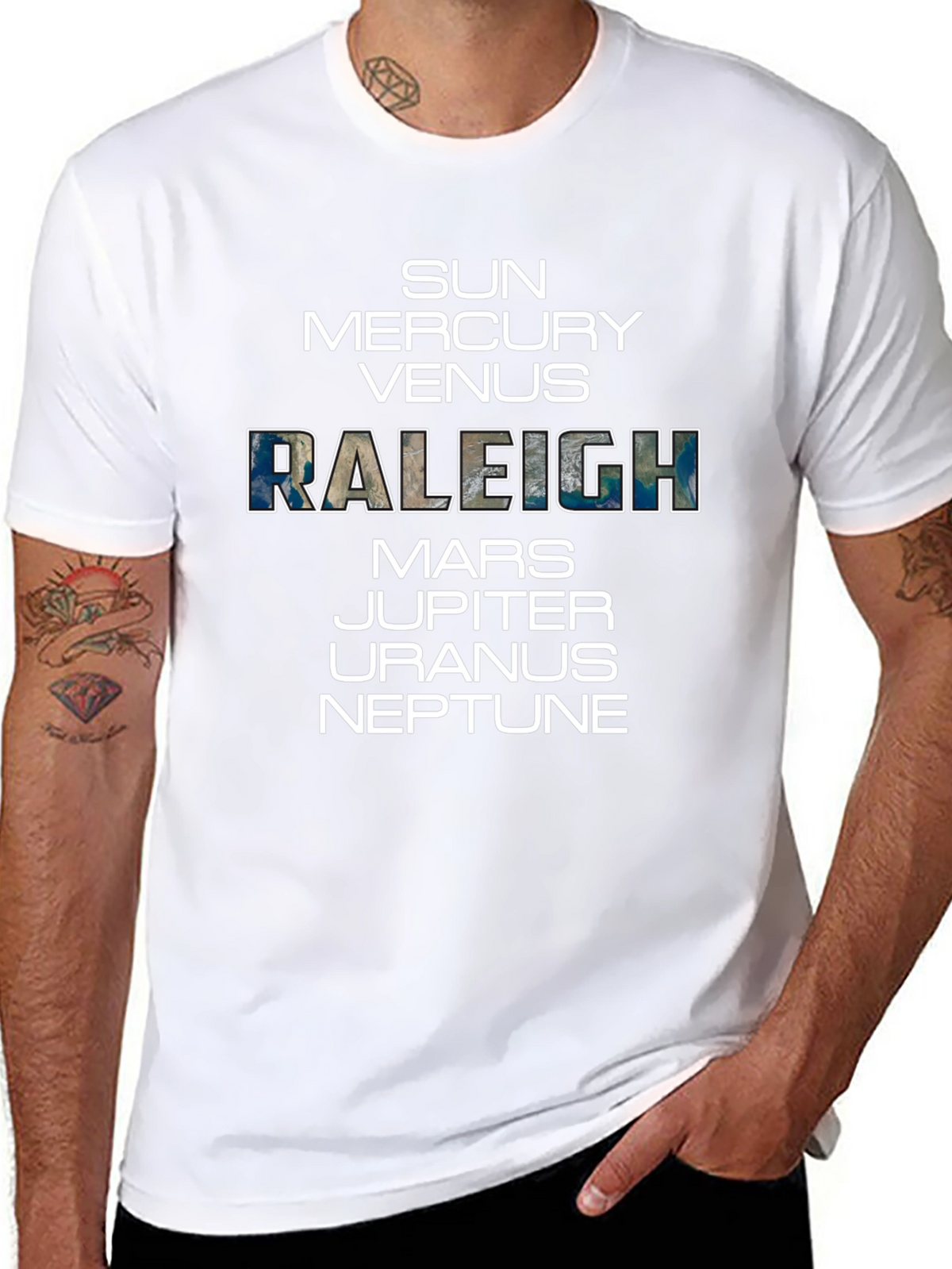 Planets & Raleigh Graphic T-Shirt