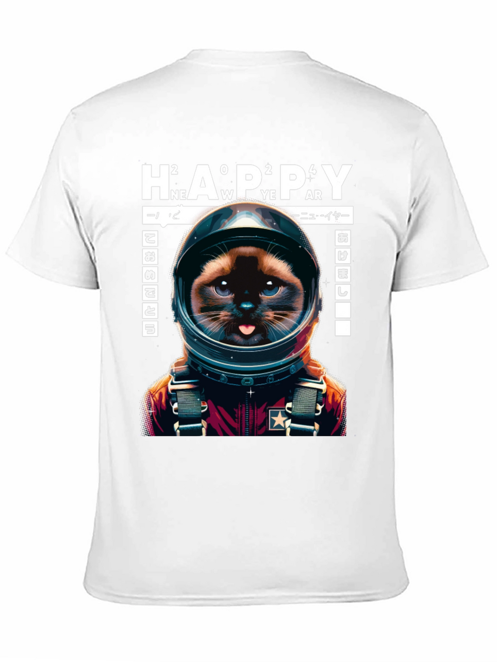 Astronaut Cat T-Shirt - Happy New Year