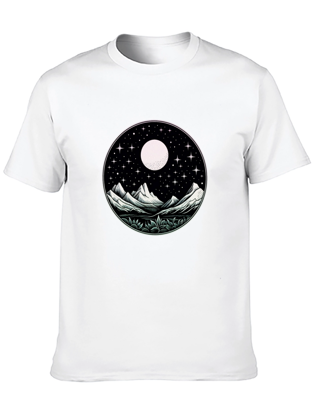 Night Sky Mountain Graphic Tee - Unisex