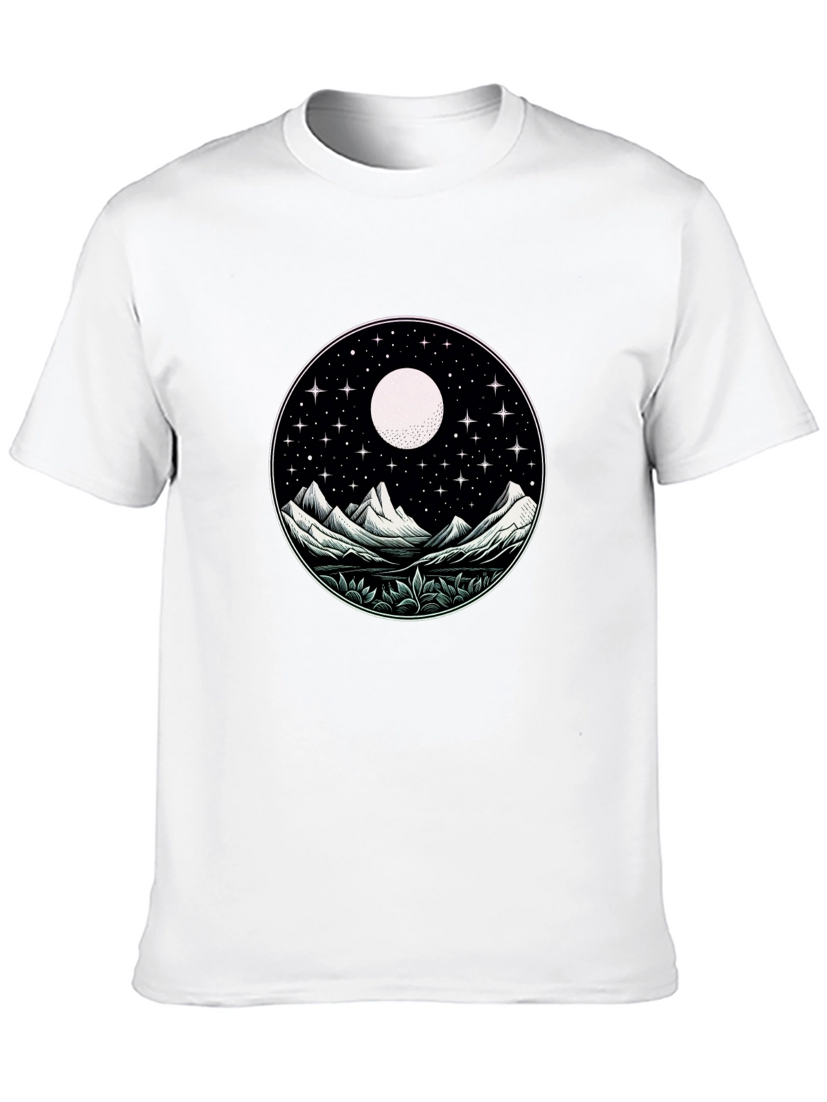 Night Sky Mountain Graphic Tee - Unisex