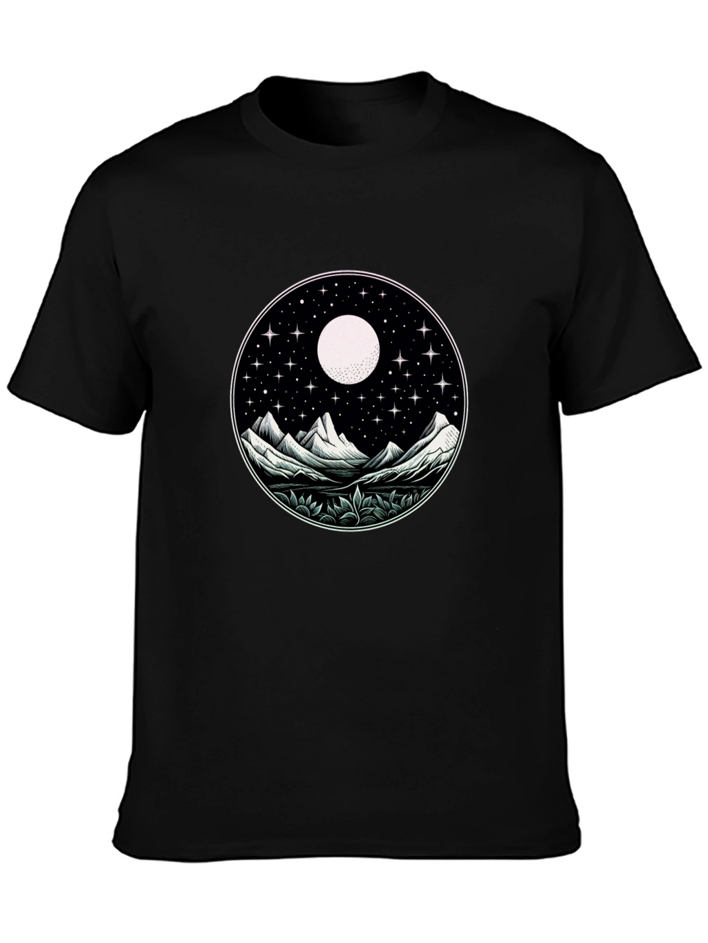 Night Sky Mountain Graphic Tee - Unisex