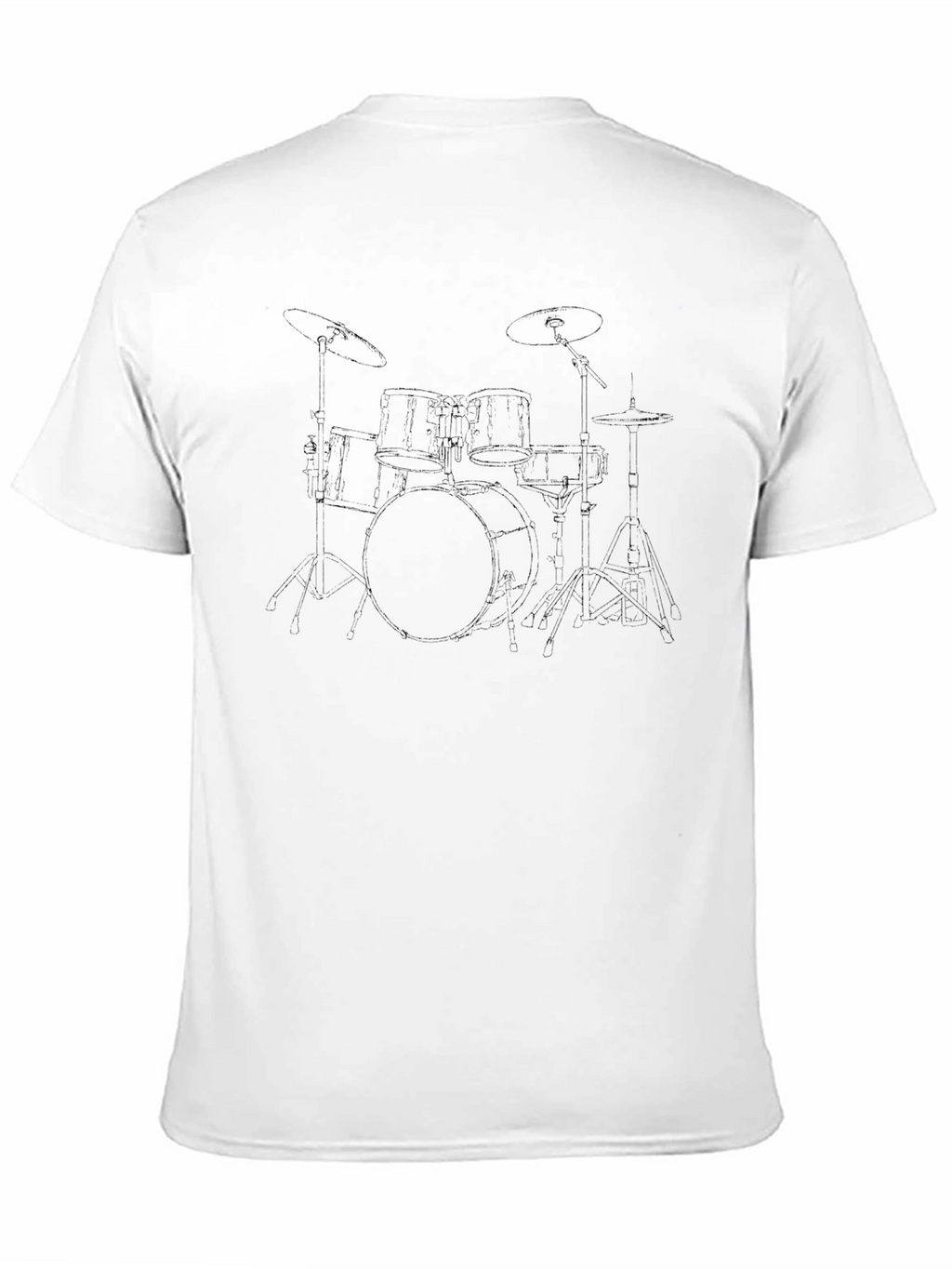 Black Drum Set Graphic T-Shirt