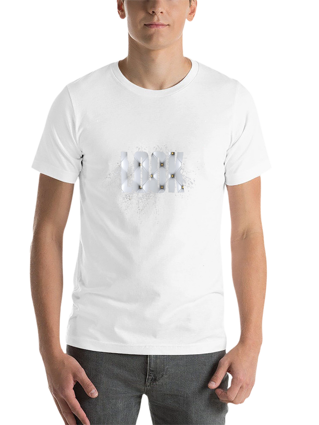 Stylish Black LOOK Graphic T-Shirt for Men