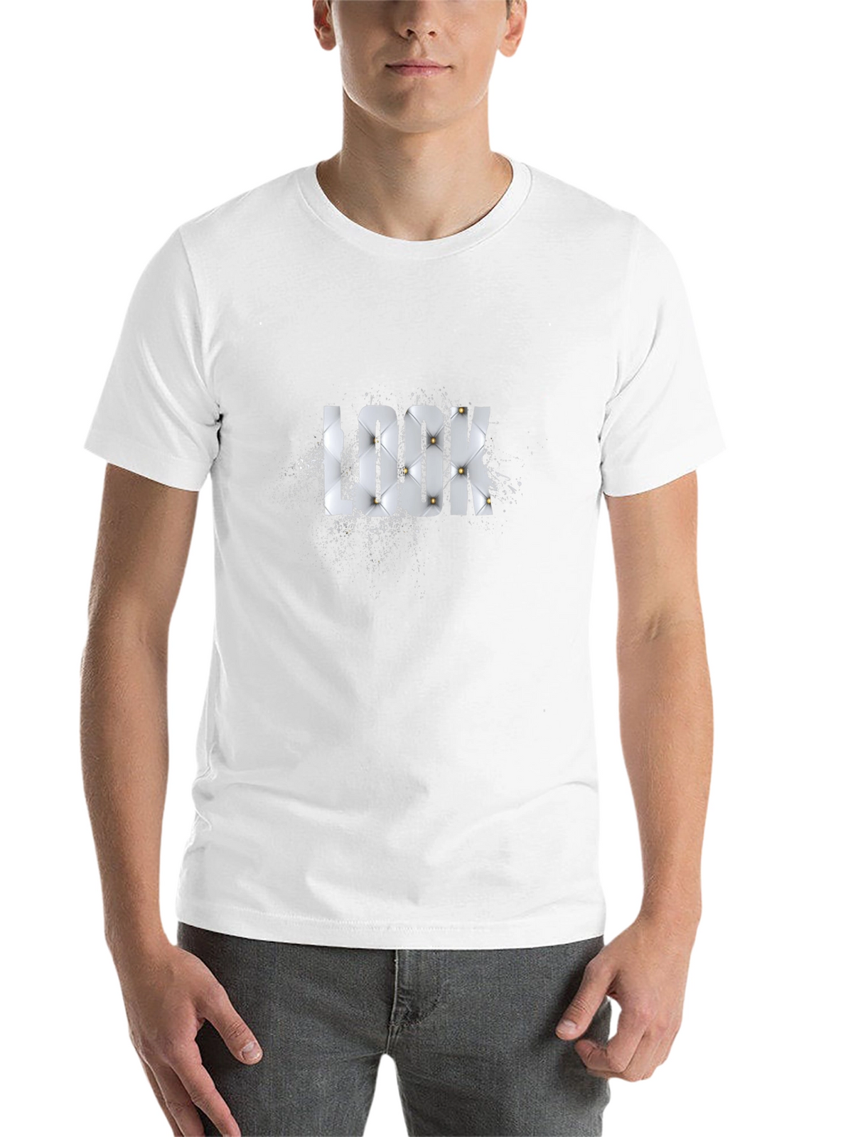 Stylish Black LOOK Graphic T-Shirt for Men