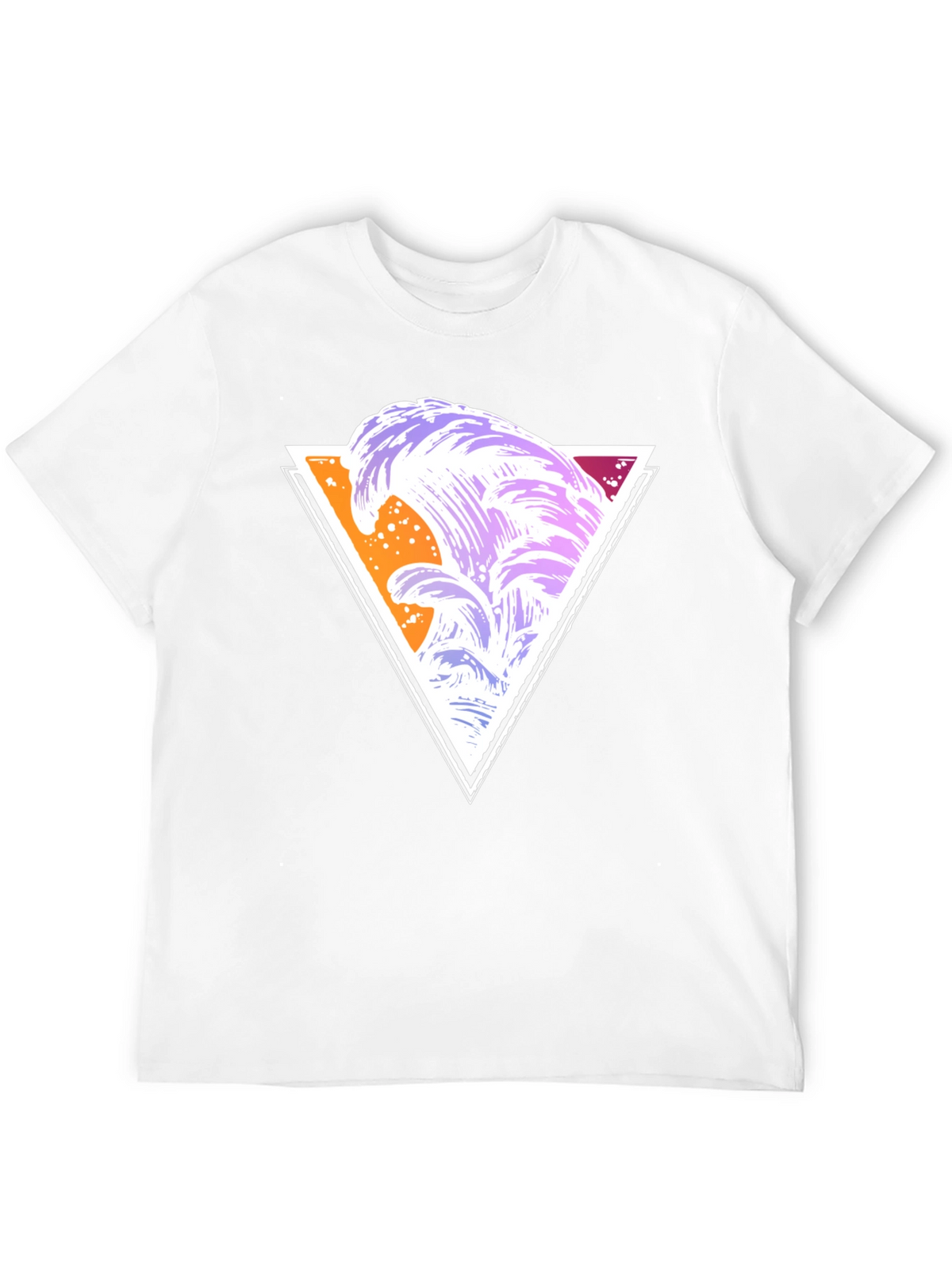 Abstract Wave Triangle Graphic Tee