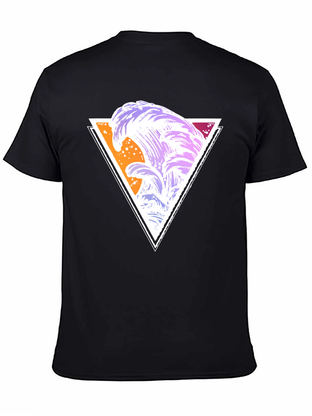 Abstract Wave Triangle Graphic Tee