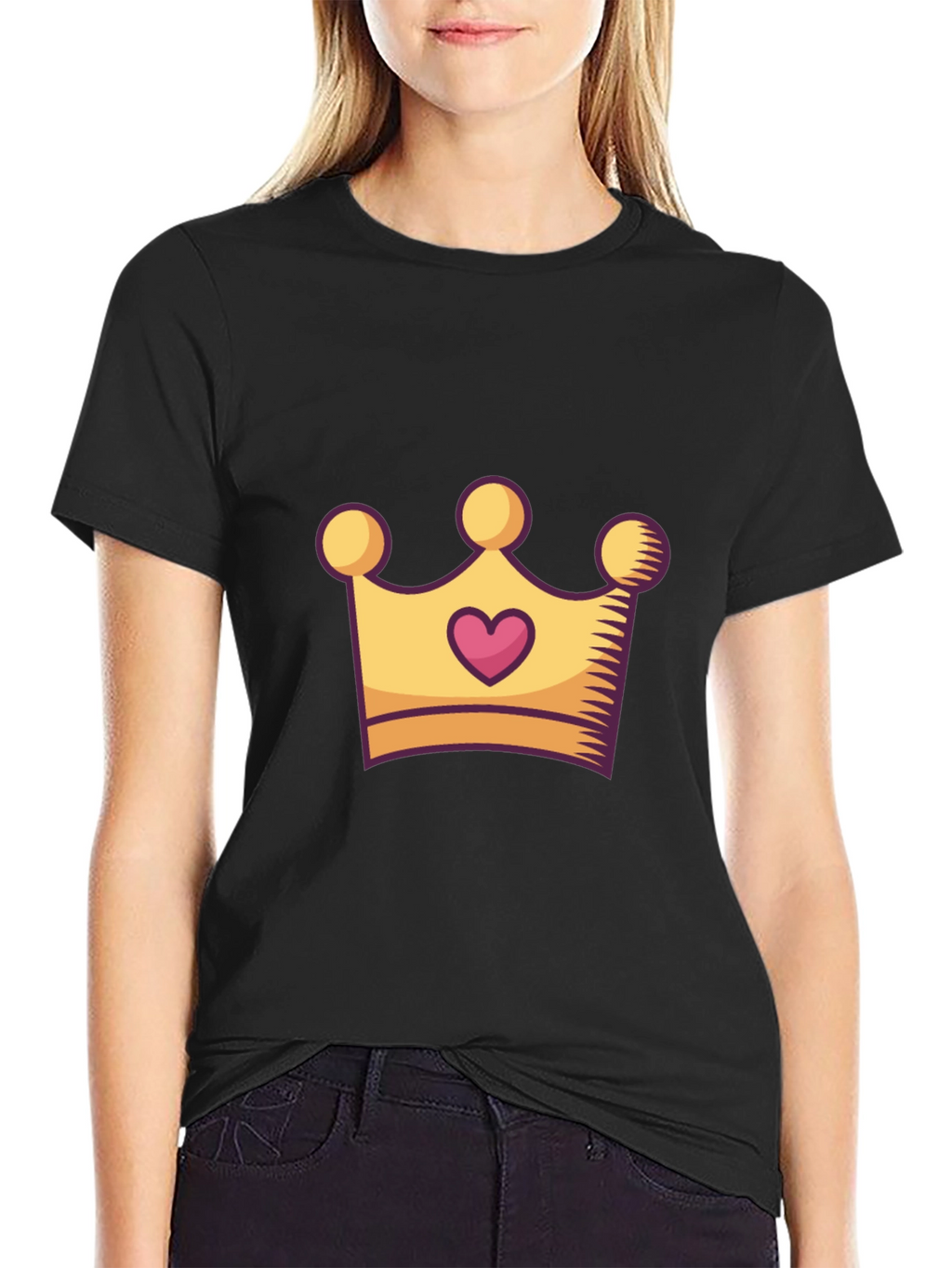 King/Queen Crown Graphic Tee - Stylish Unisex Black T-Shirt