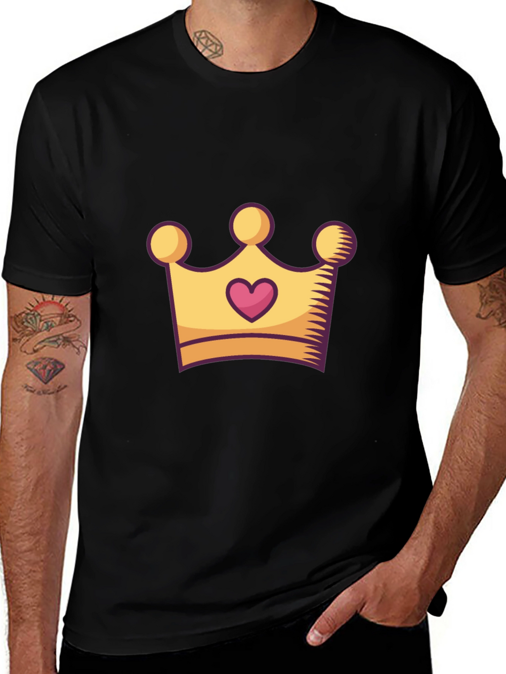 King/Queen Crown Graphic Tee - Stylish Unisex Black T-Shirt