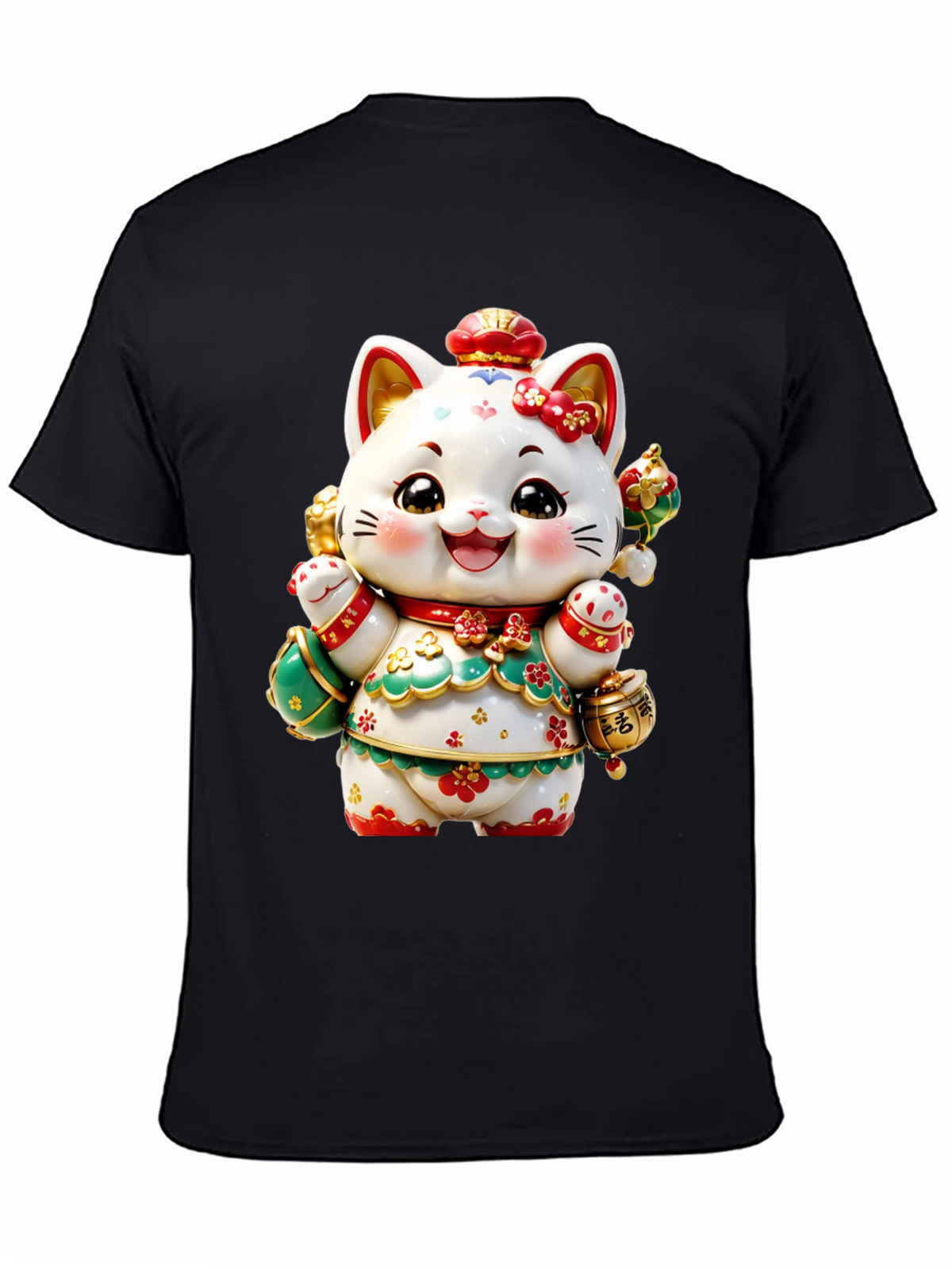 Lucky Cat Graphic Tee - Chinese New Year Style