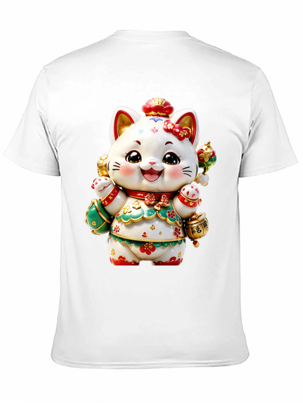 Lucky Cat Graphic Tee - Chinese New Year Style