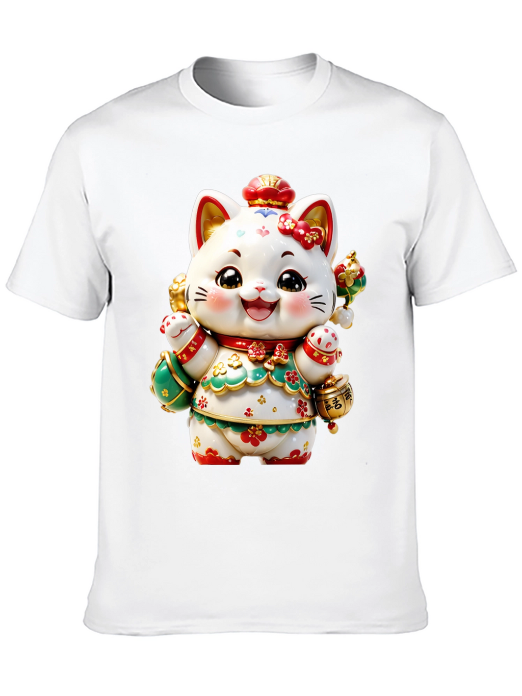 Lucky Cat Graphic Tee - Chinese New Year Style