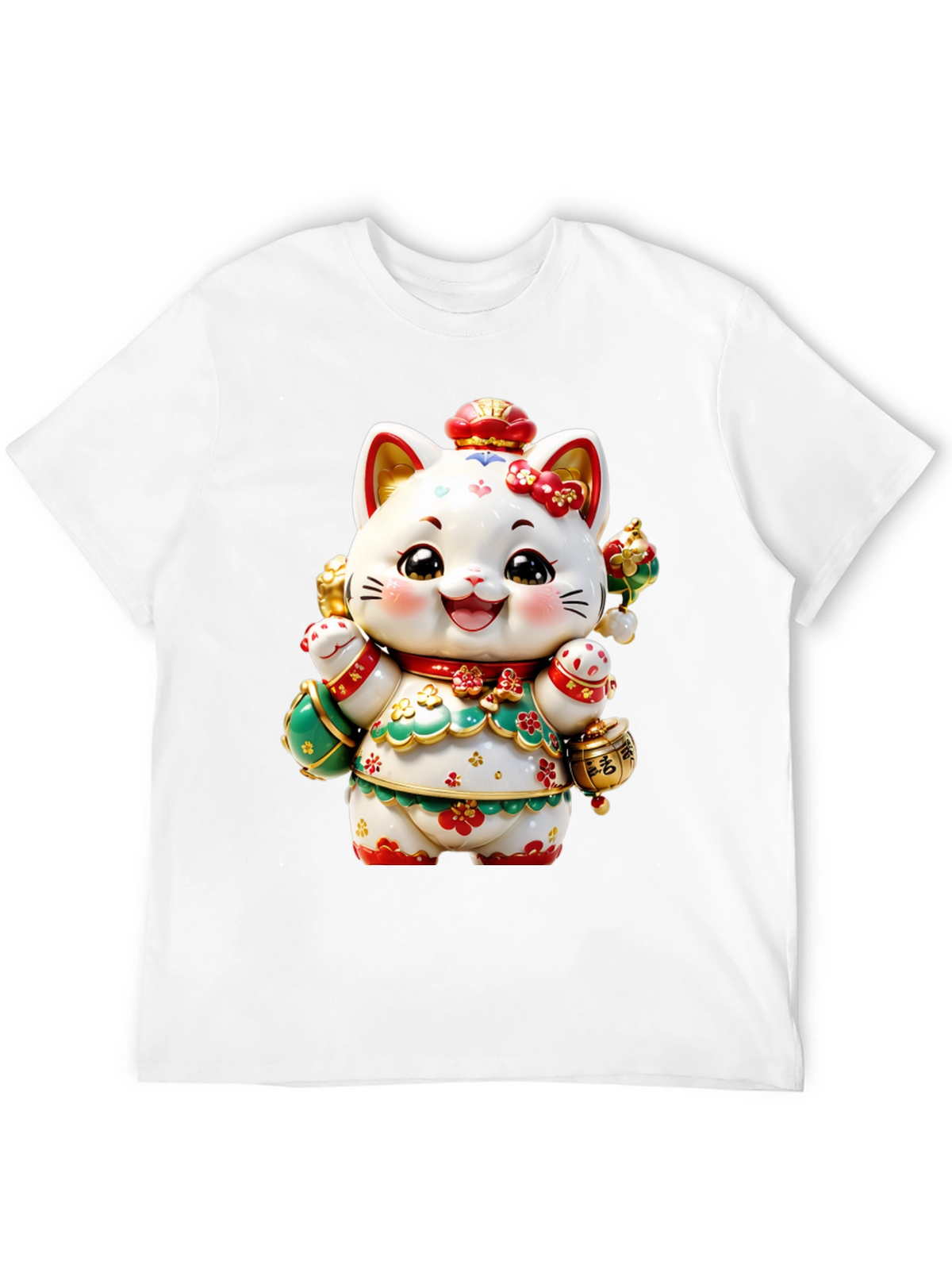 Lucky Cat Graphic Tee - Chinese New Year Style