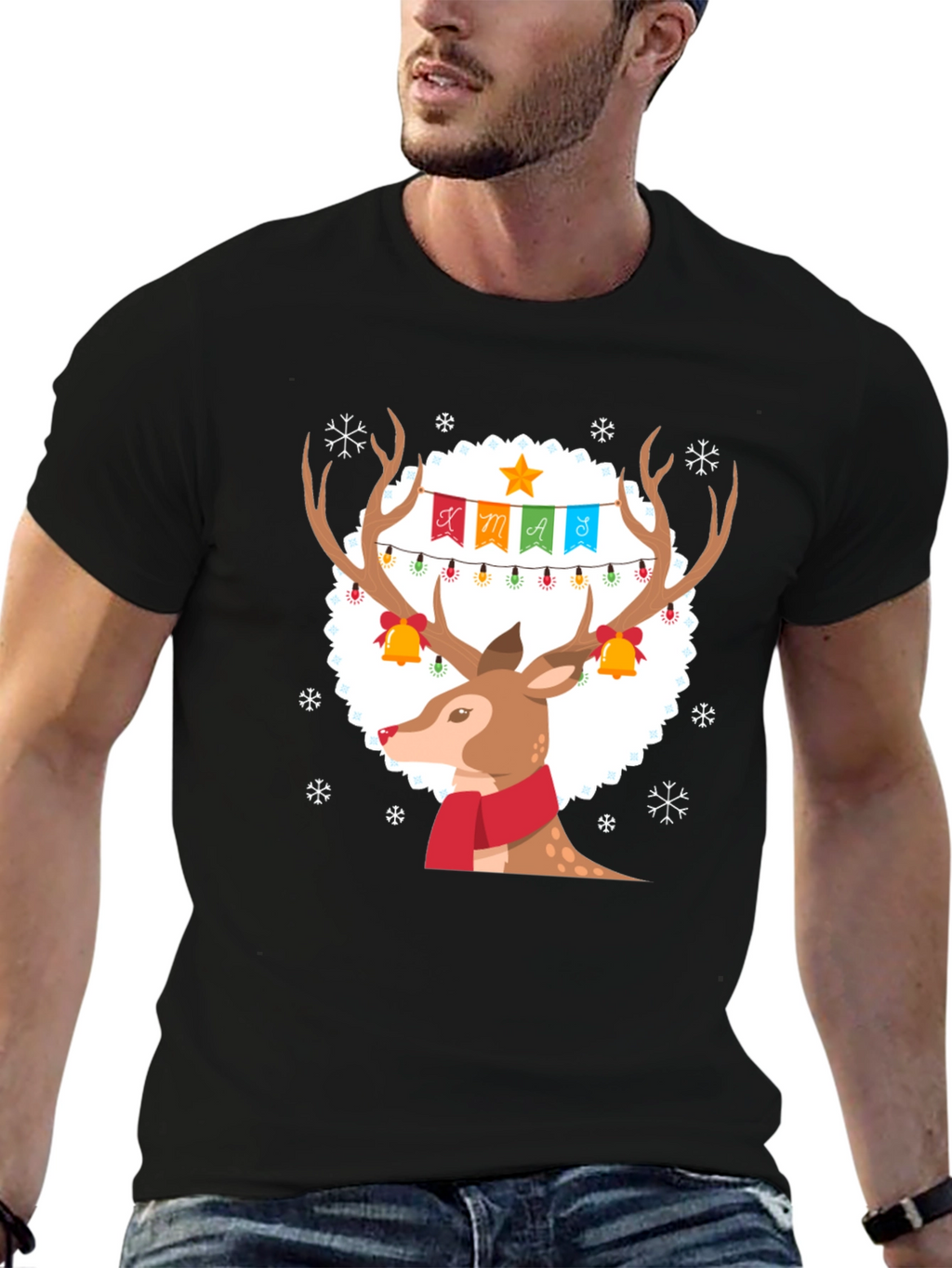 Festive Reindeer Xmas T-Shirt