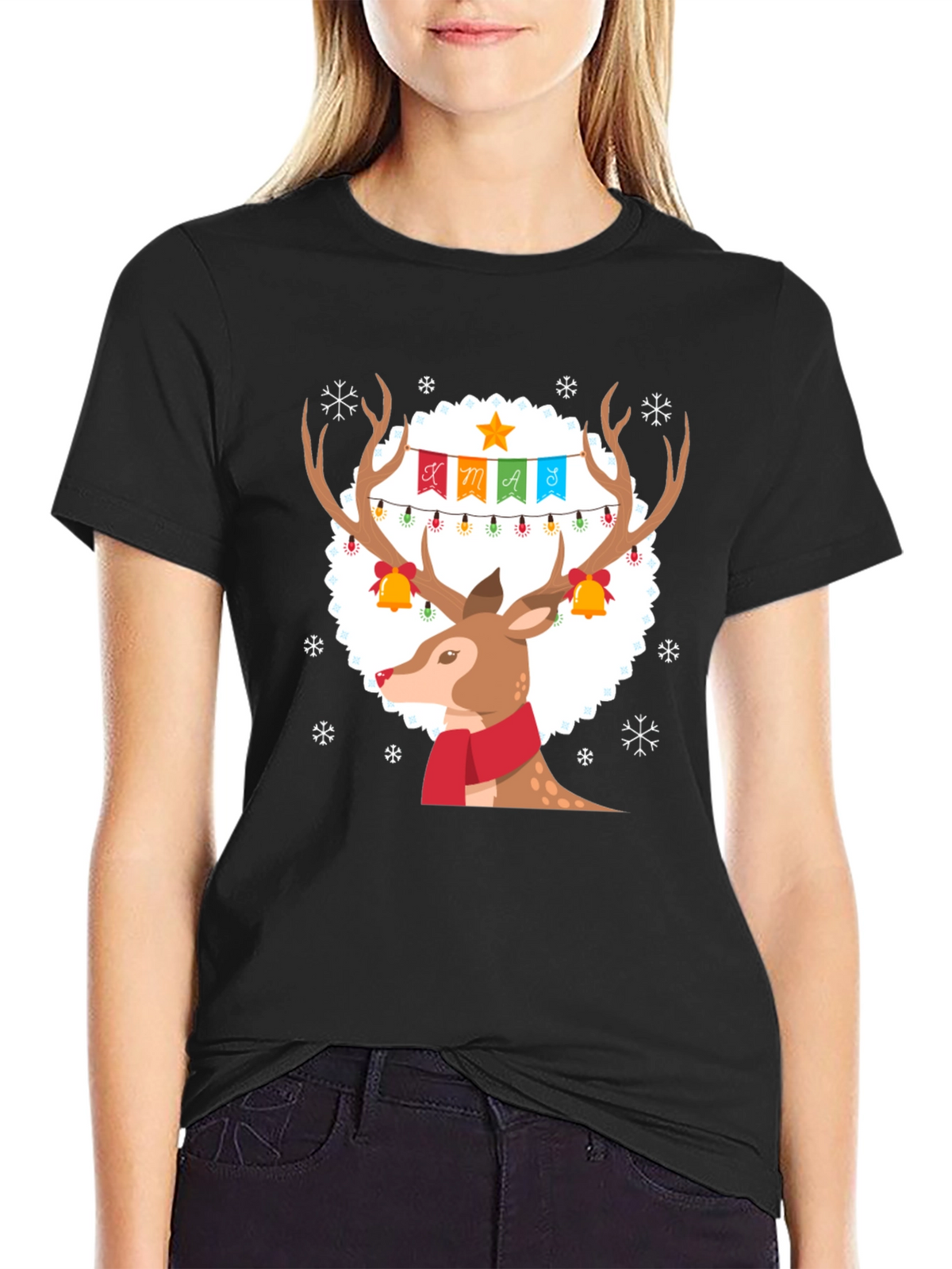 Festive Reindeer Xmas T-Shirt
