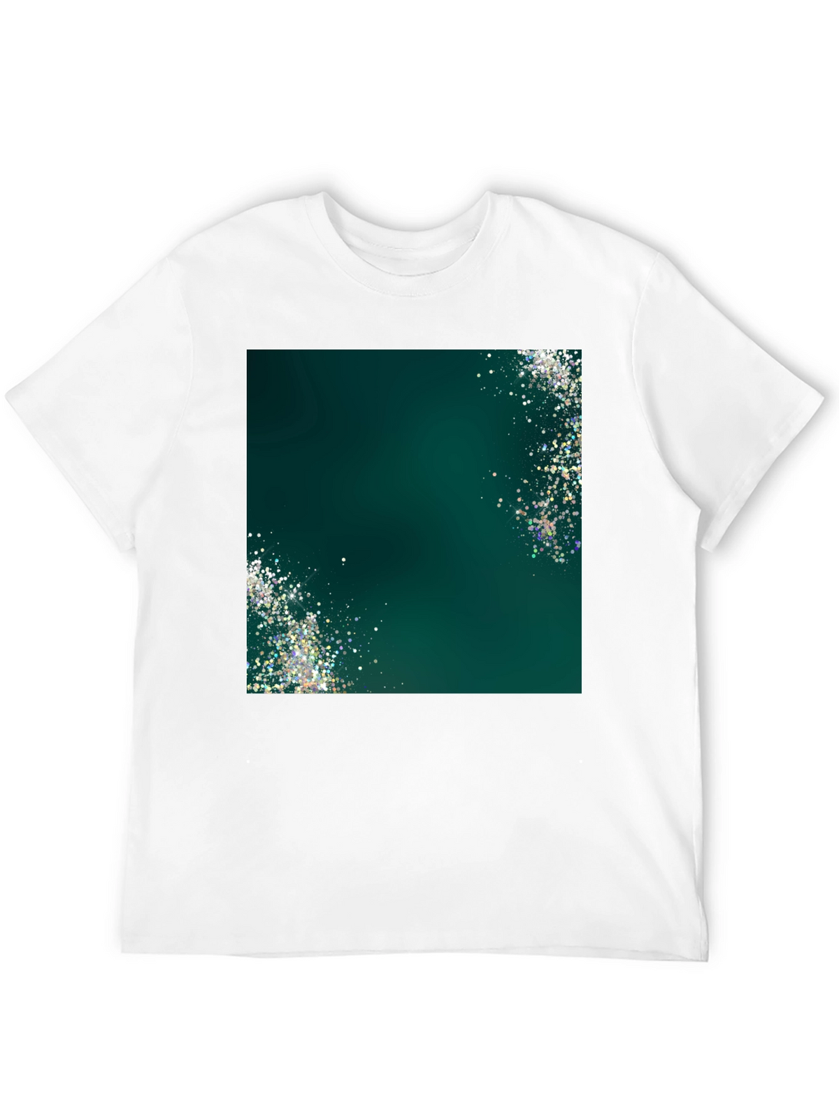 Emerald Shimmer Graphic Tee - Mens Black T-Shirt
