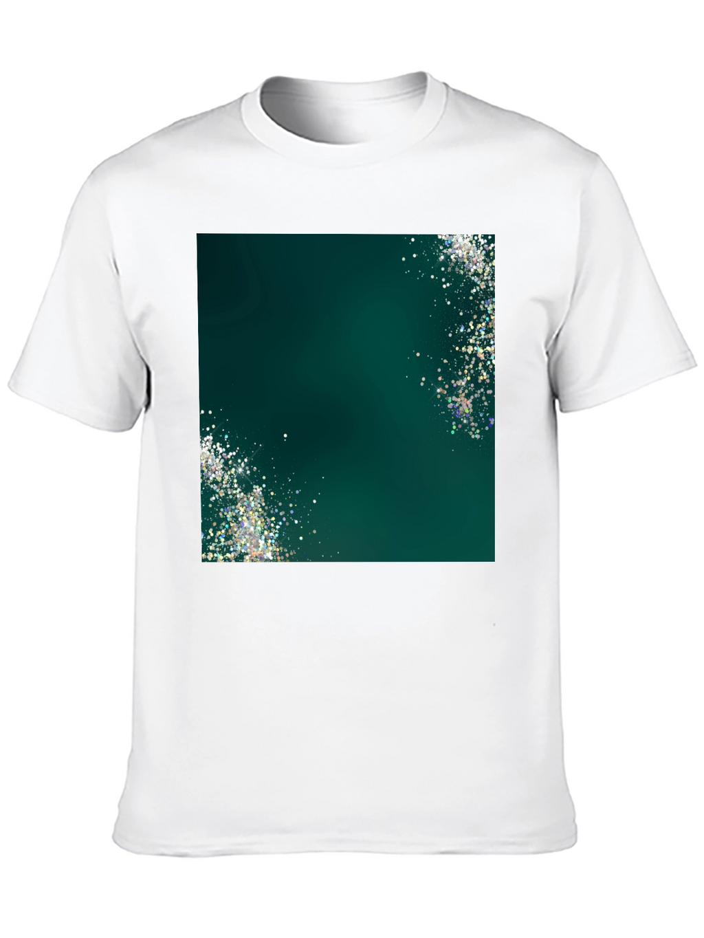 Emerald Shimmer Graphic Tee - Mens Black T-Shirt