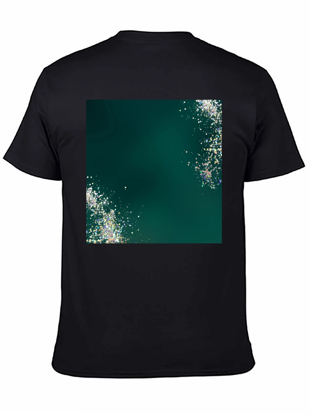 Emerald Shimmer Graphic Tee - Mens Black T-Shirt