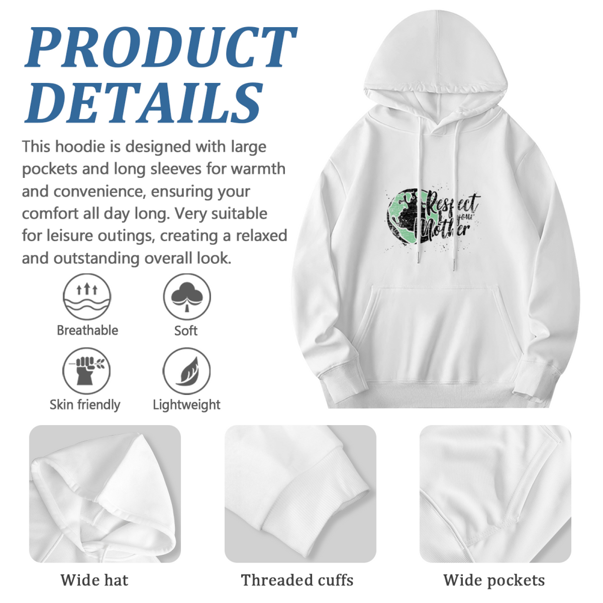 "Respect your Mother" Quote Hoodie