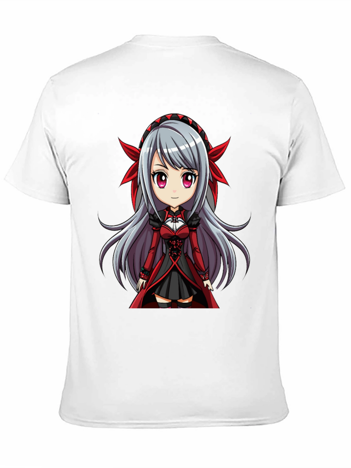 Anime Girl Graphic T-Shirt - Black