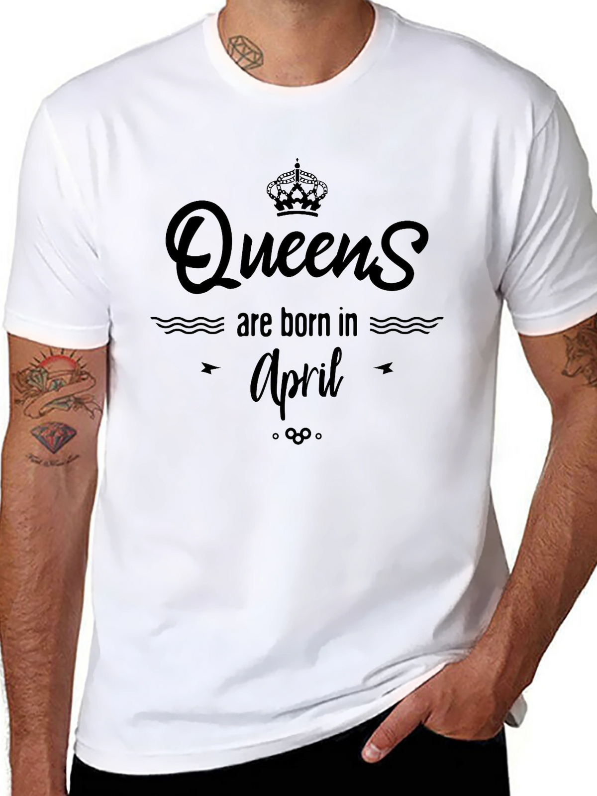 Queens Are Born In April T-Shirt