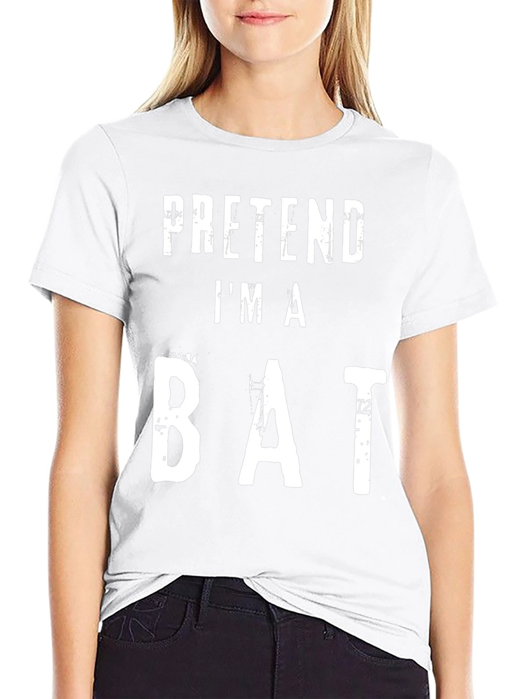Pretend Im A Bat T-Shirt Funny Halloween Costume Tee