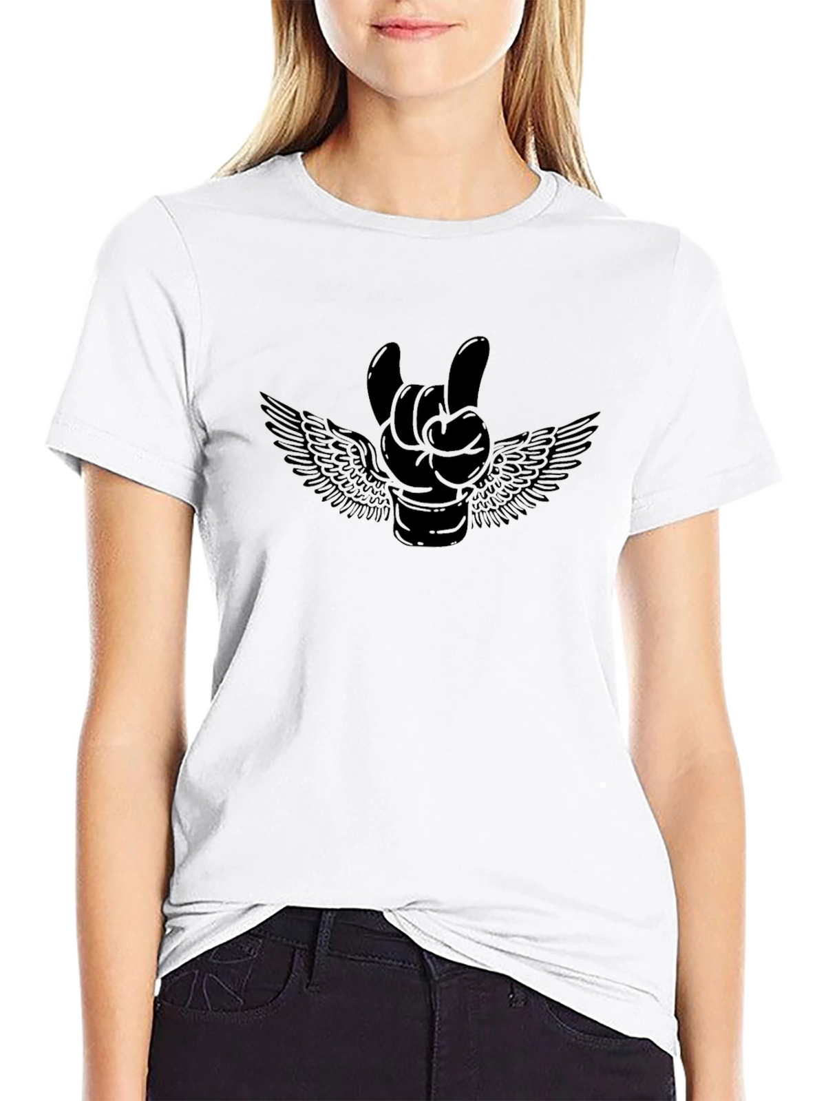 Rock On! Black Graphic Tee