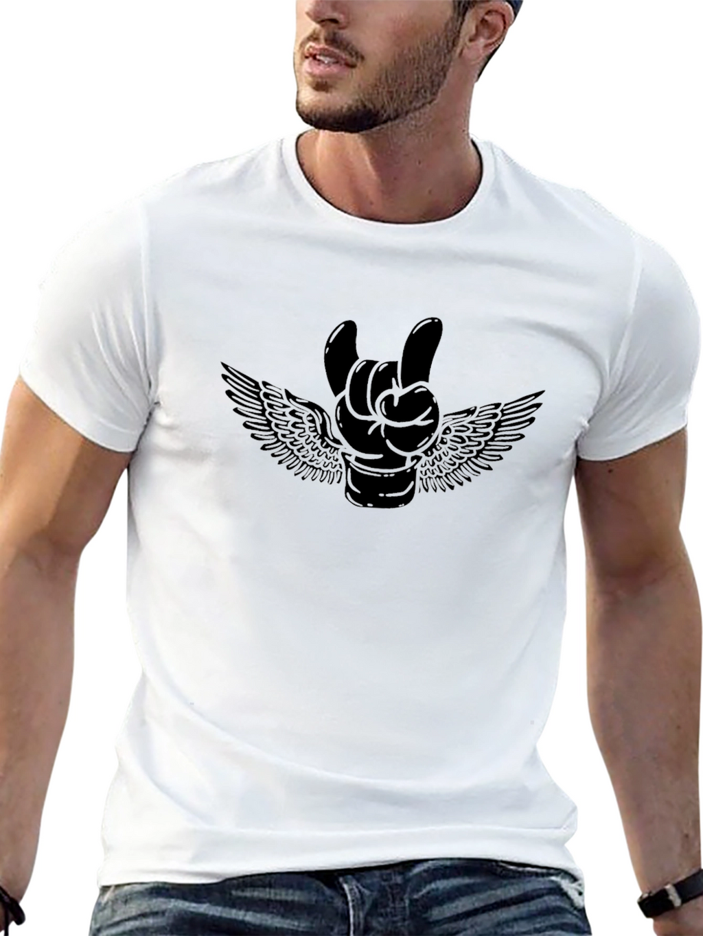 Rock On! Black Graphic Tee