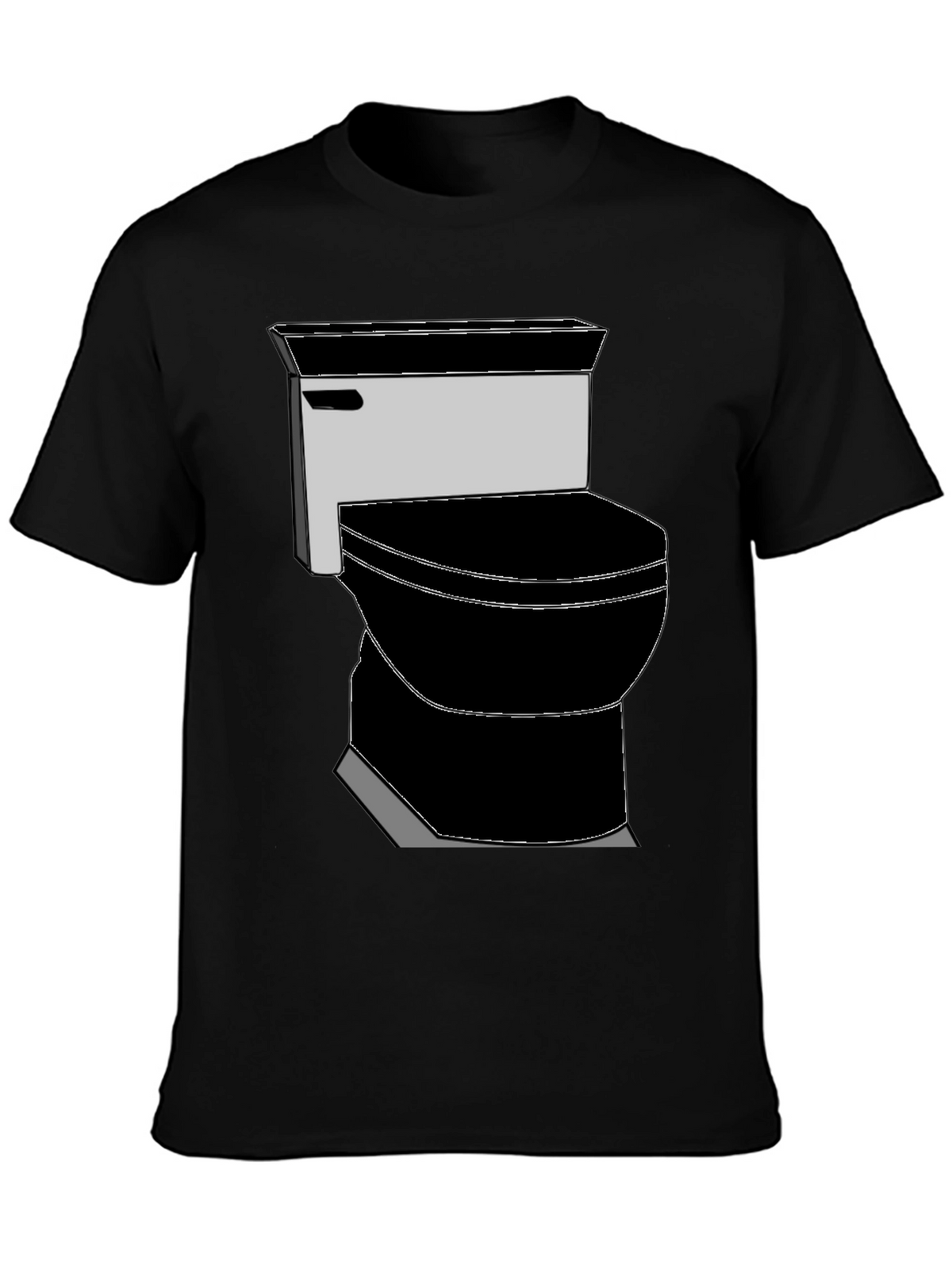 Toilet Graphic Tee - Black Novelty T-Shirt
