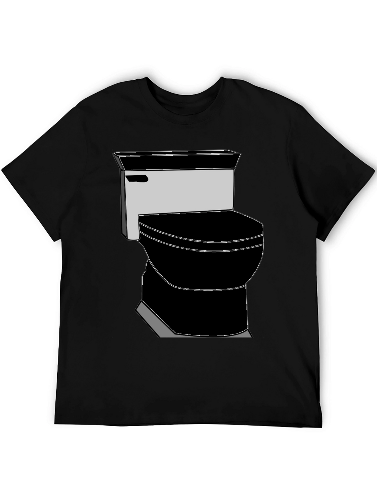 Toilet Graphic Tee - Black Novelty T-Shirt