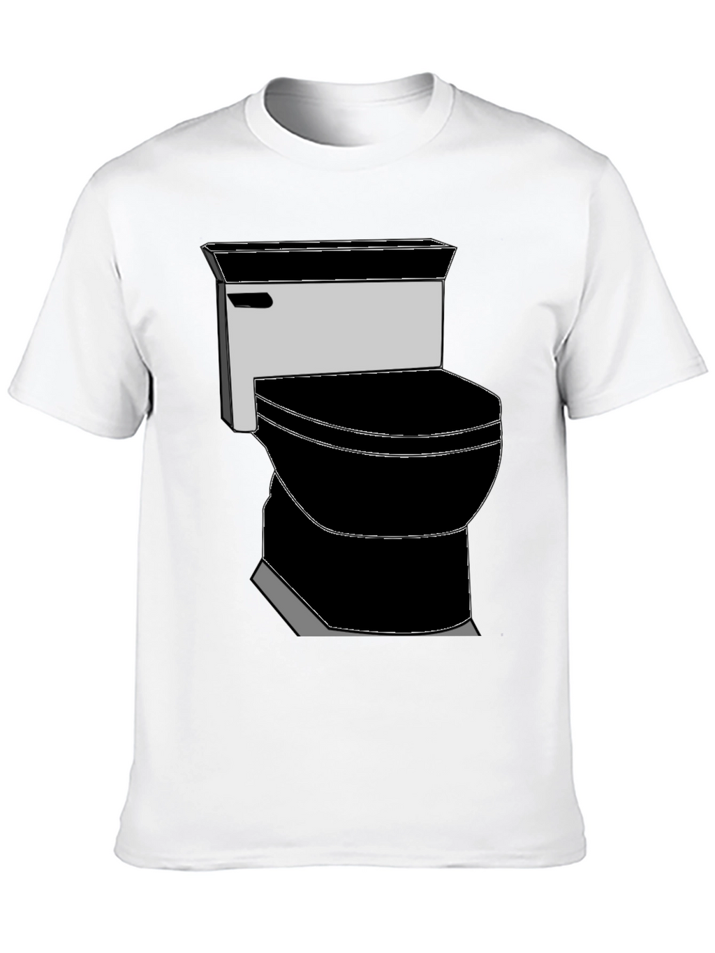 Toilet Graphic Tee - Black Novelty T-Shirt