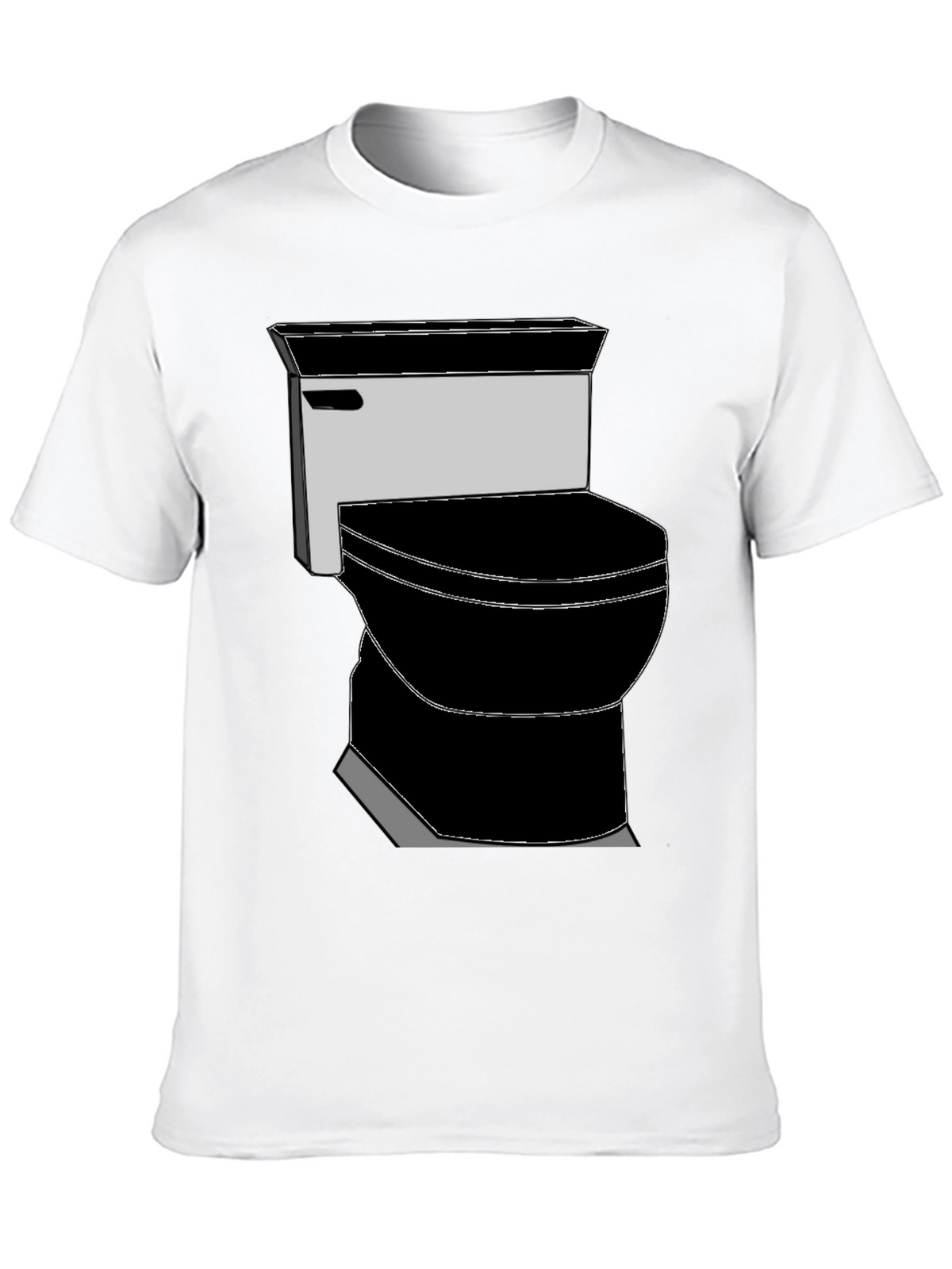 Toilet Graphic Tee - Black Novelty T-Shirt