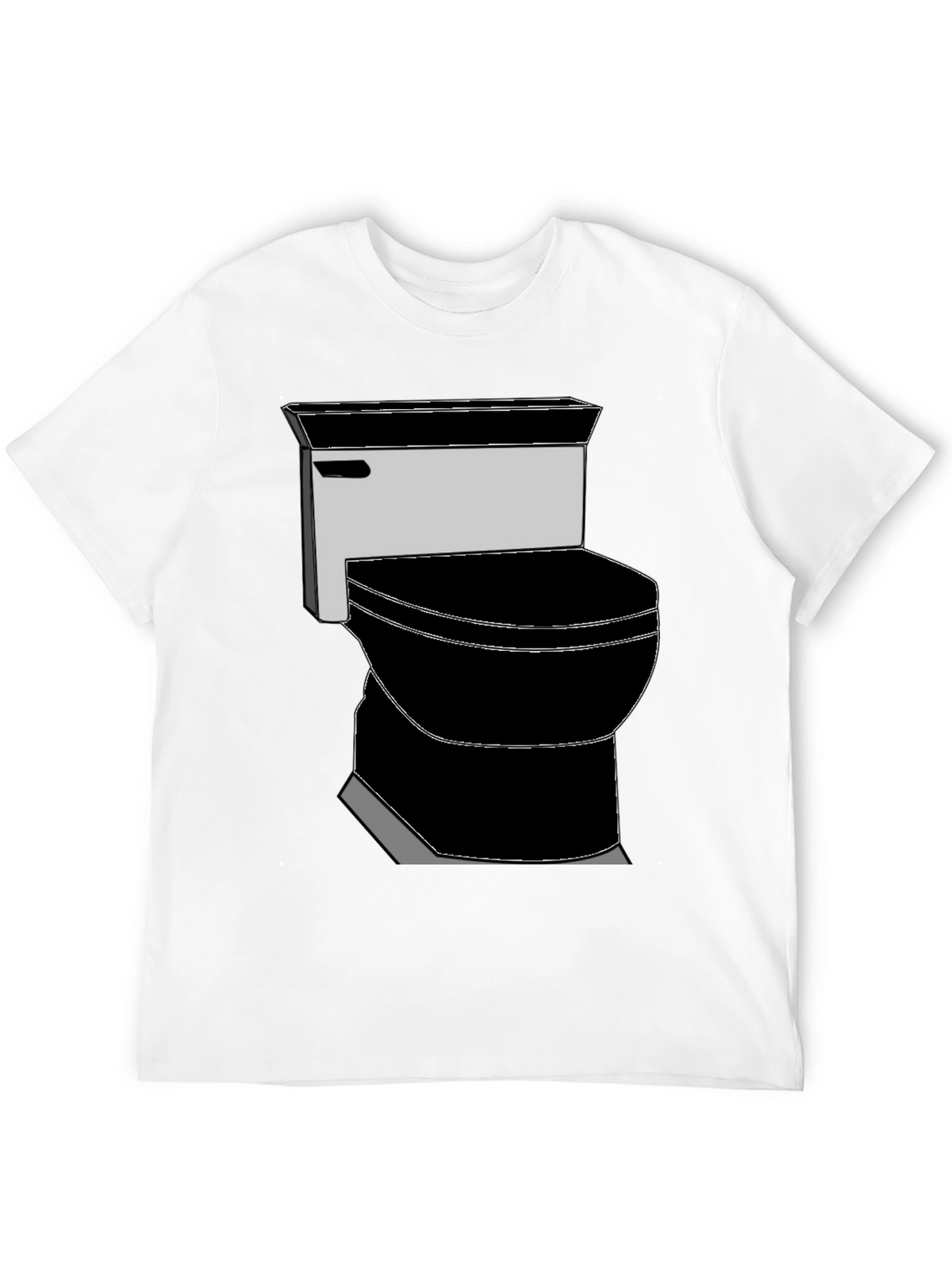 Toilet Graphic Tee - Black Novelty T-Shirt
