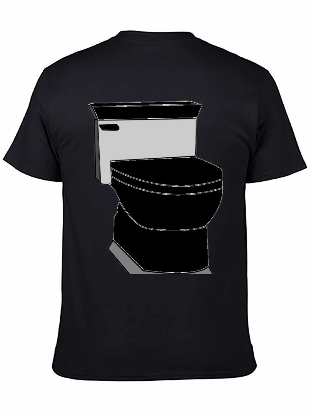 Toilet Graphic Tee - Black Novelty T-Shirt