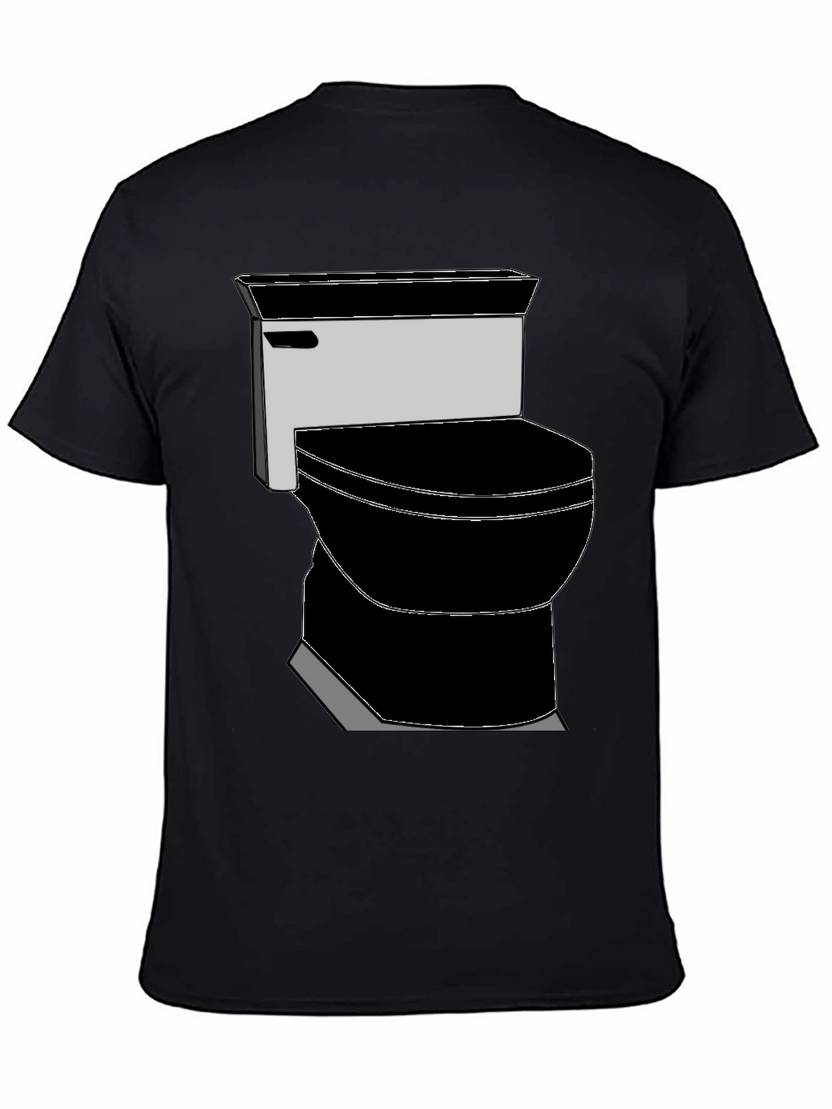 Toilet Graphic Tee - Black Novelty T-Shirt