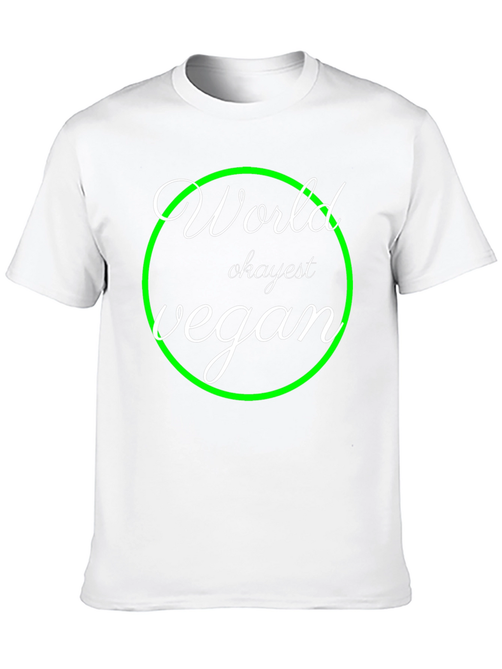 World Okayest Vegan T-Shirt - Black Graphic Tee