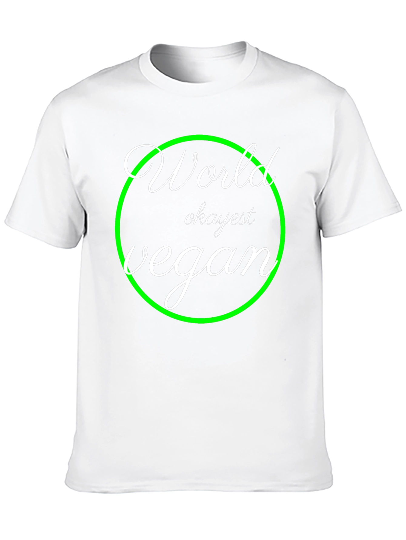 World Okayest Vegan T-Shirt - Black Graphic Tee