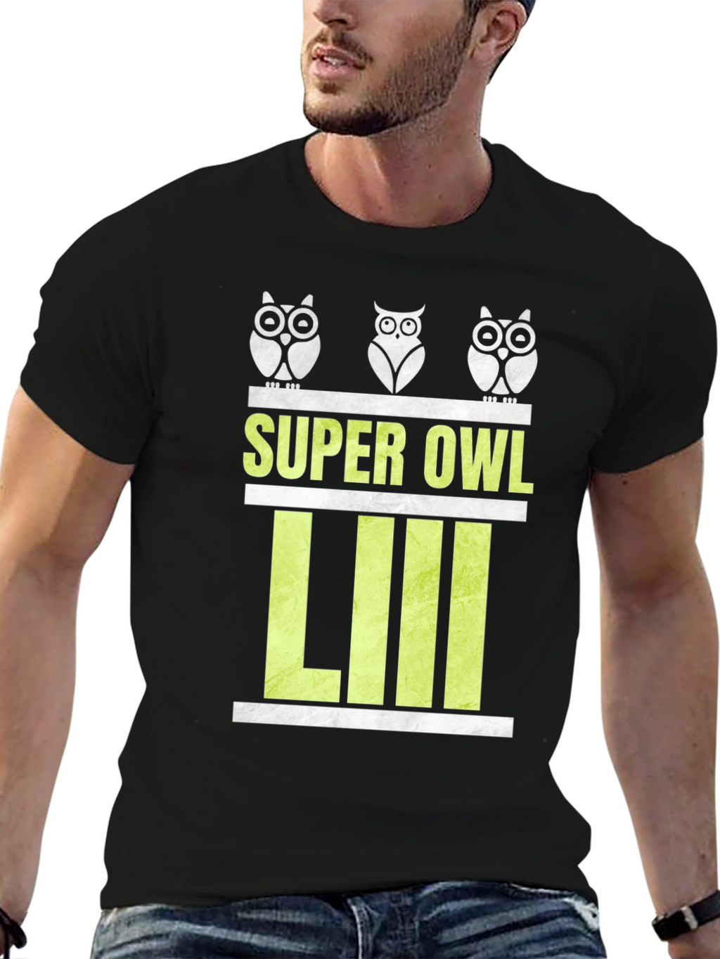Super Owl LIII Black Graphic Tee