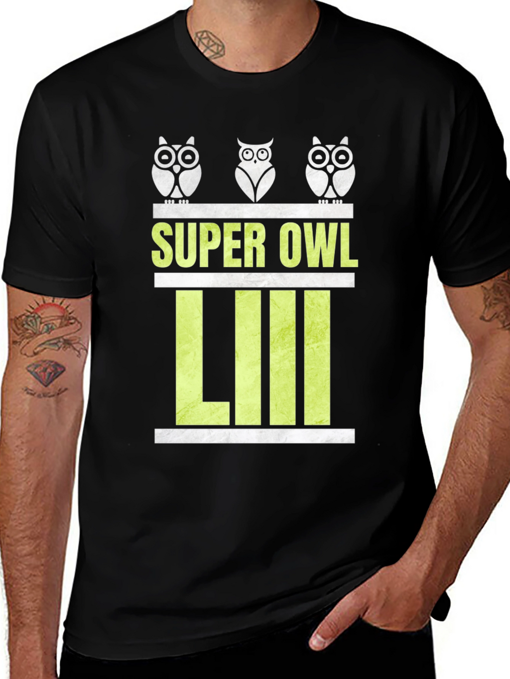 Super Owl LIII Black Graphic Tee